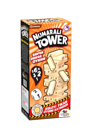 Totteriq Sayılı Jenga Numaralı Denge Oyunu