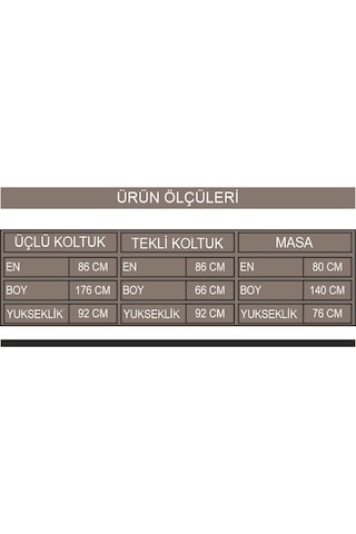 Venüs 3+1+1 Masa Krem Rengi Krem