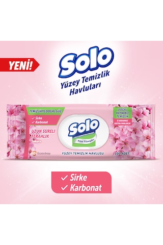Solo Temizlikte Doğal Güç Sakura Yüzey Temizlik Havlusu 12'li 1200 Yaprak Beyaz