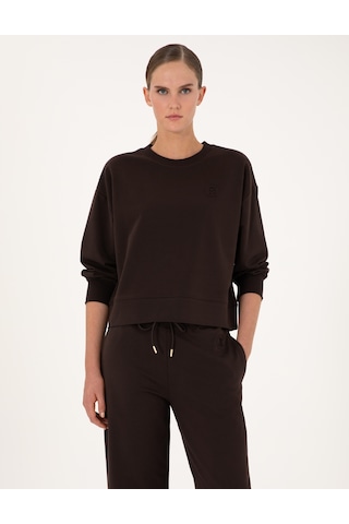 Pierre Cardin Kadın Kahverengi Sweatshirt 50314963-vr029 Kahverengi