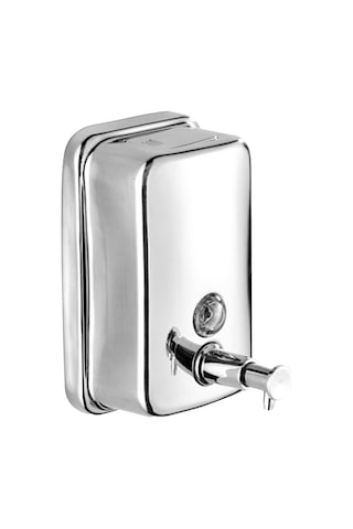 Hangfox 500ml Gümüş Renkli 304 Paslanmaz Çelik Duvar Tipi El Sabunu Dağıtıcı - Bakiye Gösterici, Drip-önleyici, Delme Aksesuarlarıyla Diğer