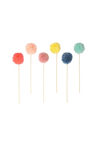 Meri Meri - Multi Pompom Cake Toppers - Çok Ponponlu Pasta Süsü Tüm Yaşlar