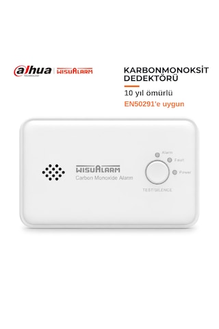 Wisualarm C03 Karbonmonoksit Dedektörü 10 Yıl Pil Ömrü 85 Db Alarm