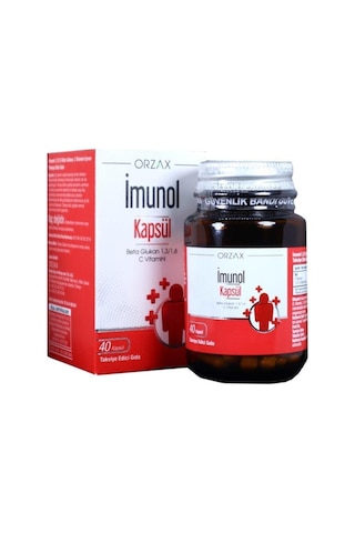 Imunol Kapsül Beta Glukan C Vitamini 40 Kapsül