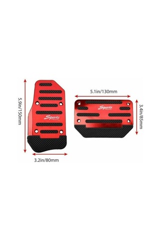 jmsstore Ayak Pedalı Otomatik Kaymaz Evrensel Gaz Fren Ayak Pedalı Pedi Gümüş