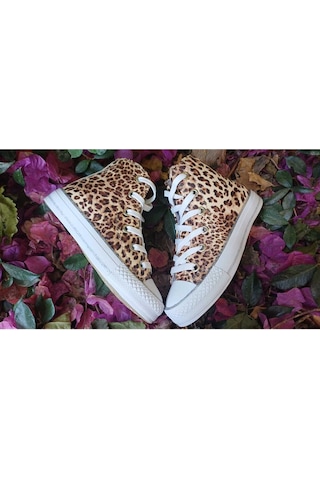 Scarpe Magiche Leopar Desenli Kız Ayakkabı 31-35 Numara Arası Işıksızdır Leopar Desenli
