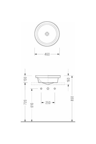 Serel Helios Çanak Lavabo 46x46 Cm - Hl35dxs110h Diğer