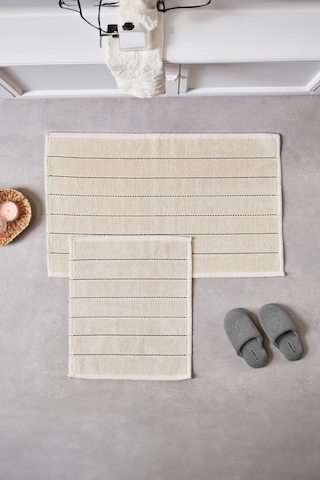 Doquhome Arte Banyo Paspası Krem&antrasit 60x100cm Krem
