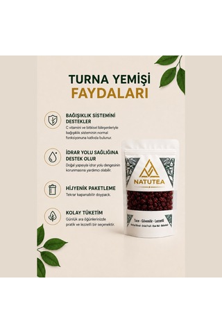 Natutea Turna Yemişi Cranberry 200 G Kuru Meyve 200 G