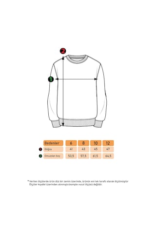 Toontoy Kız Çocuk Nakışlı Sweatshirt Siyah