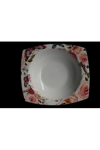 Dijital Desen Kare Salata Kasesi Çok Renkli