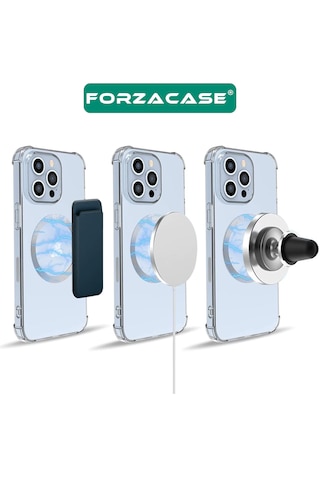 Forzacase Apple Uyumlu iPhone İçin Metal Magsafe Halka Yüzük Ring Siyah Fc1032