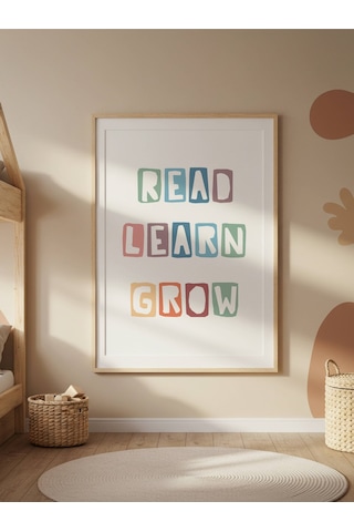 Read Learn Grow Dijital Baskı Poster V5 Çerçevesiz