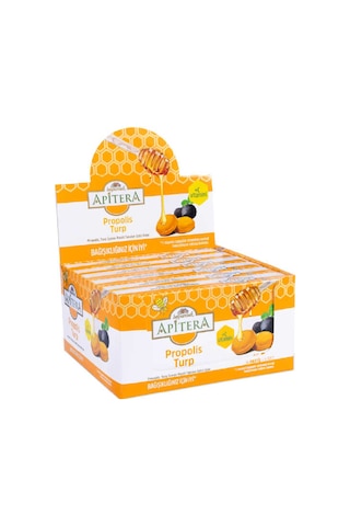 Apitera Doğal Bal, Turp, Kurkumin, C Vitamini Ve Propolis İçeren Takviye Edici 96 Lı Boğaz Pastili