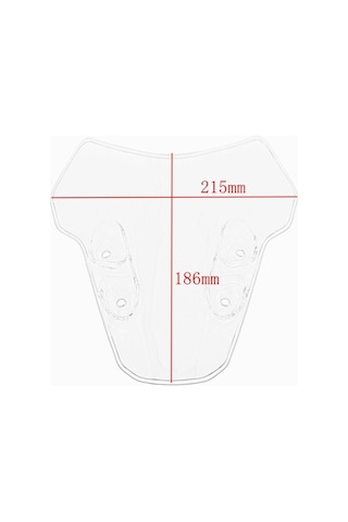 Pazly Mt-07 Rüzgar Koruyucu Ön Cam - Abs Malzeme, 215x186mm, Renk Seçenekli Siyah/şeffaf/gri/kahverengi