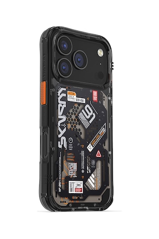 Apple Uyumlu iPhone 17 Pro Kılıf Desenli Airbag Tasarımlı Skinarma Spectra Kapak Siyah Siyah