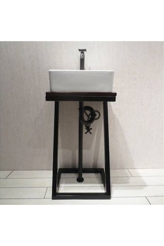 Lavabo Altlığı Lavabo Dolabı Metal Ayaklı Evye Çok Renkli