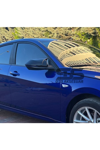 Hyundai Elantra Sinyalli Batman Yarasa Ayna Kapağı Piano Black 2021 Sonrası