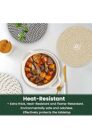 Sıcak Yemekler, Sıcak Tencere Ve Tavalar İçin 7 İnçlik Altlıklar, B Masası İçin Çok Renkli