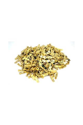 500 Adet 4,8 Tırnaklı Erkek Terminal Fiş Pirinç Sarı