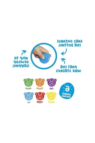6'lı Renkli Teddy Bebek Crayons - 1 Yaş Ve Üzeri 103 Ivory