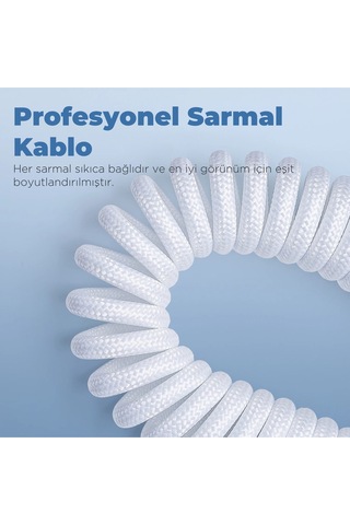 Mekanik Klavyeler İle Uyumlu Coiled Cable- Örgülü Sarmal Type-c Klavye Kablosu