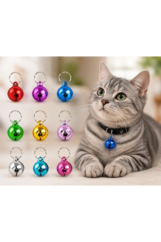 Renkli Metal Kedi Ve Köpek Tasma Çanı Tasma Aksesuarı 1 Adet - Mg-876521