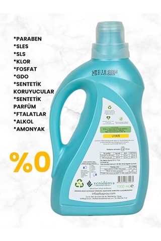 Baproy Bebekler Için Bitkisel Çamaşır Deterjanı 2x + Bitkisel Çamaşır Yumuşatıcısı Doğal Lavanta Yağlı 1lt
