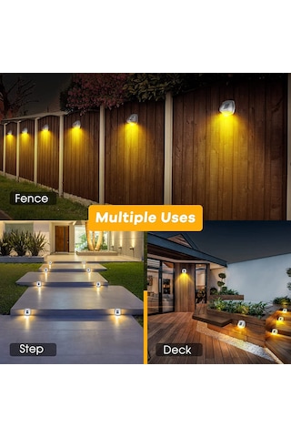 Singree 2'li Paket Güneş Enerjili Led Dış Mekan Aydınlatma, Su Geçirmez Bahçe Ve Merdiven Aydınlatması