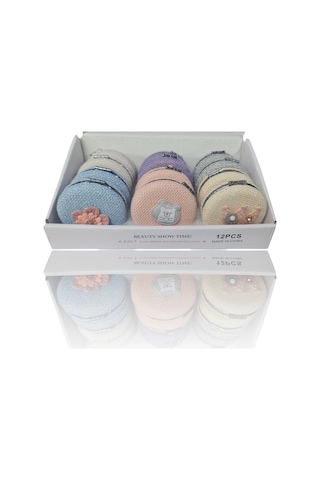 Gigi Panda Çiçek Desenli Örgülü Yuvarlak Katlanır Makyaj Aynası