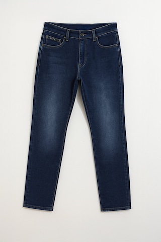 Banny Jeans Erkek Düz Kesim Esnek Rahat Koyu Mavi Jean Pantolon Koyu Mavi