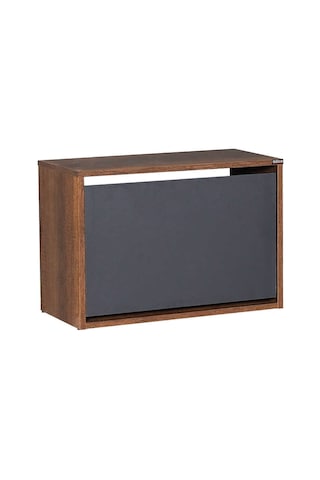 New Step Oturaklı Ayakkabılık - Oslo Ceviz-Antrasit Ceviz