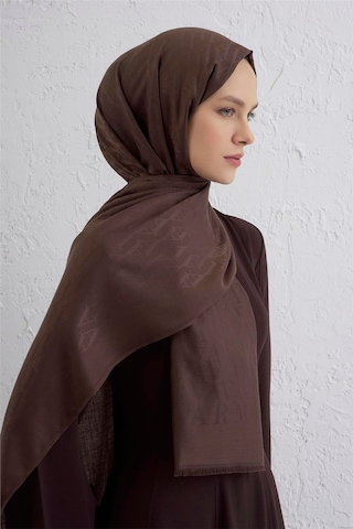 Armine Monogram Desen Edition Şal Kahverengi