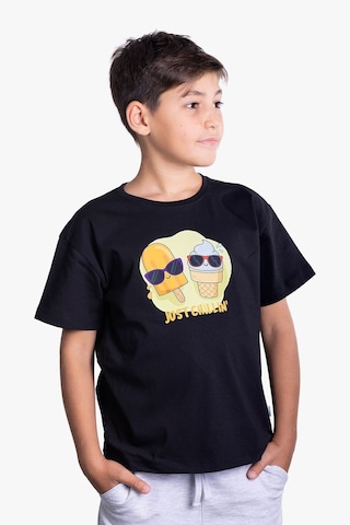 Little's World Just Chillin Çocuk Tshirt Siyah
