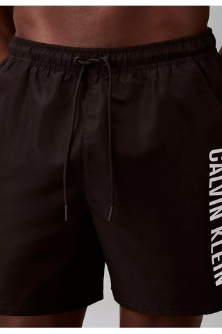 Calvin Klein Erkek Logo Baskılı Hızlı Kuruyan Kumaş Beli Lastikli Siyah Deniz Şortu Lv00n61047-ub1-13397 Siyah