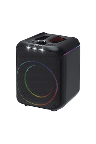 Konfulon F39 25w Sürücülü Rgb Işıklı 2 Adet Mikrofonlu Bluetooth 5.3 Kablosuz Hoparlör Semeglbl - 40 Siyah