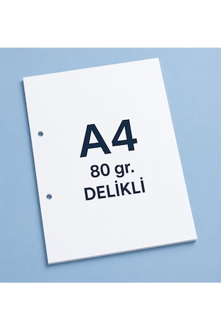 A4 Delikli Fotokopi Kağıdı 80 Gr 1000 Yaprak Yazıcı Uyumlu, Net Baskı, Ofis & Okul Kullanımı