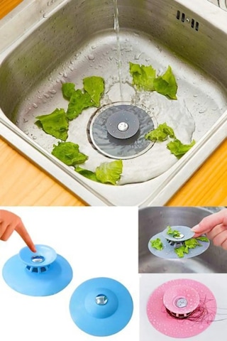 Tineke 2 Kademeli Dokunmatik Lavabo Tıkacı Silikon Lavabo Gider Tıkacı