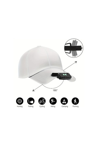 Ccgloball 6 Led Şarj Edilebilir Şapka Klıplı Baş Lambası Siyah