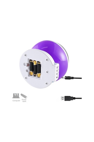 Otomatik Dönen Büyük Boy Çocuk Odası Gece Lambası Mavi Mavi