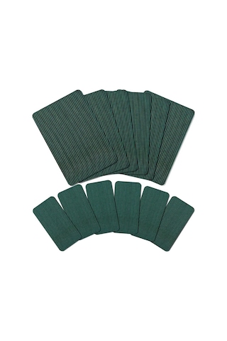 12 Adet Havuz Emniyet Kapağı Yama, 12x8ın/4x8in Havuz Kapağı Koyu Yeşil