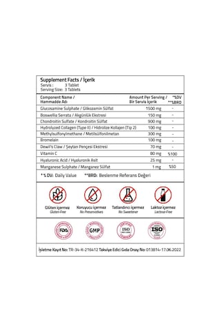 Validus Glucosamine + Chondroitin + Msm 90 Tablet