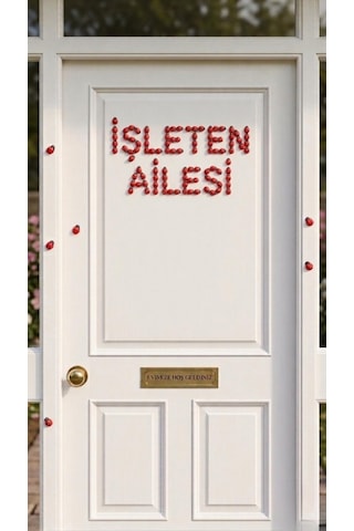 Mucit Home 50 Adet Uğur Böceği Mini Kapı Süsü Aile İsmine Özel Sayıda -çok Amaçlı Kullanım Kırmızı