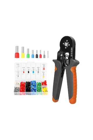 Lemestar Hsc8 6-4 Pense Penseleme Aleti, 0.25-10m² Awg23-7, 1200 Adet Uçlu, Siyah-turuncu, Manuel Pense