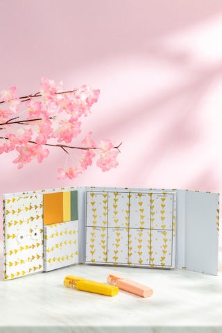 Studi Manyetik Kapaklı Notluk Seti - Kalp Desen