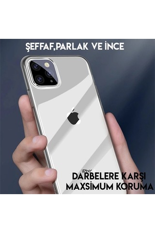 Baseus Simplicity Series Apple iPhone Uyumlu 11 Pro Max 6.5 Kılıf Şeffaf Gel Silikon Kılıf- 5775