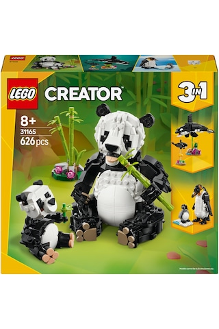 LEGO® Creator 3’ü 1 Arada Vahşi Hayvanlar: Panda Ailesi 31165 - 8 Yaş ve Üzeri Çocuklar için Yaratıcı Oyuncak Yapım Seti (626 Parça)