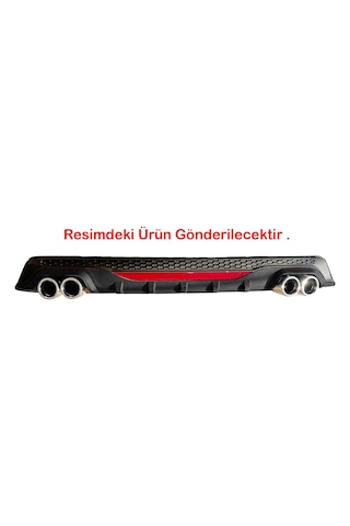 Hyundai İ20 Siyah Difüzör Difizör Yuvarlak Egzoz Görünüm Reflektörlü