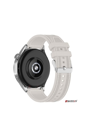 Sneezy Huawei Watch Gt4 46mm İle Uyumlu 22mm Dikiş Desenli Dokuma Silikon Kordon