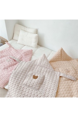 Bebek Arabası Gezi Rüzgar Geçirmez Battaniye - Beyaz